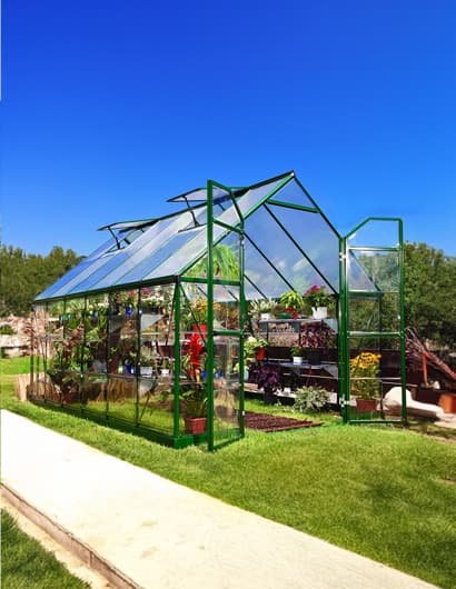 Palram - Canopia Balance Greenhouse Kit, 8'x12', UV Protected, Wind & Weather Resistant, Clear Polycarbonate Panels, Maintenance Free Outdoor Garden Stuff, Walk-in Green Structure, 5 Year Warranty