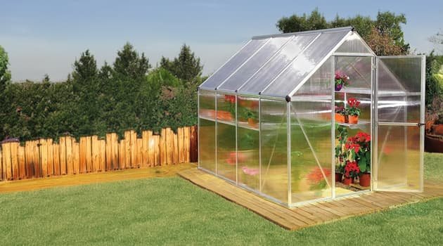 Palram - Canopia Hybrid 6' x 10' Greenhouse - Silver