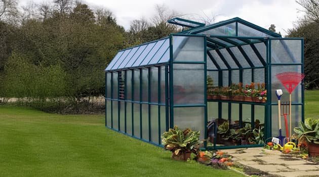 Palram - Canopia Hybrid 6' x 10' Greenhouse - Silver