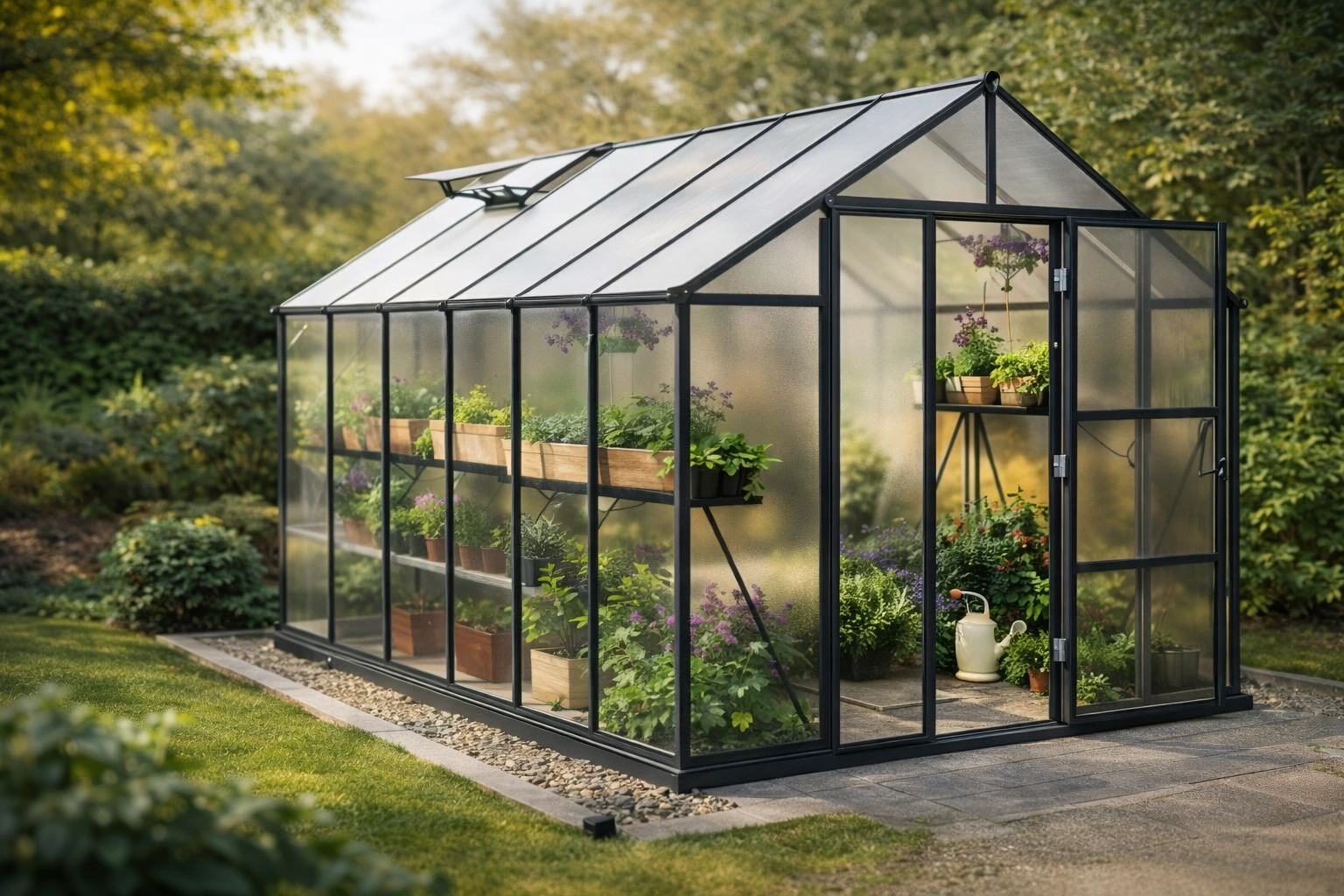 Palram - Canopia Hybrid 6' x 10' Greenhouse - Silver