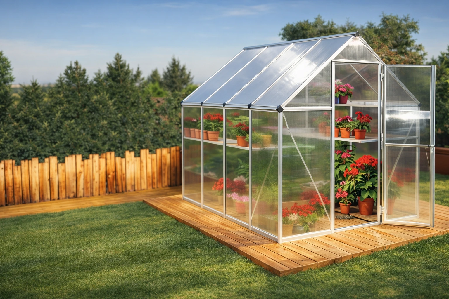 Palram - Canopia Hybrid 6' x 10' Greenhouse - Silver